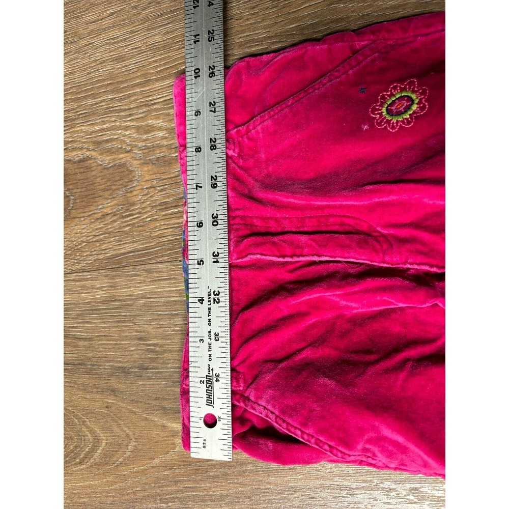 Oshkosh Kid's Velveteen Cordless Cordoroy Embroidered Pants, 20x16, tagged 4t - Picture 4 of 11